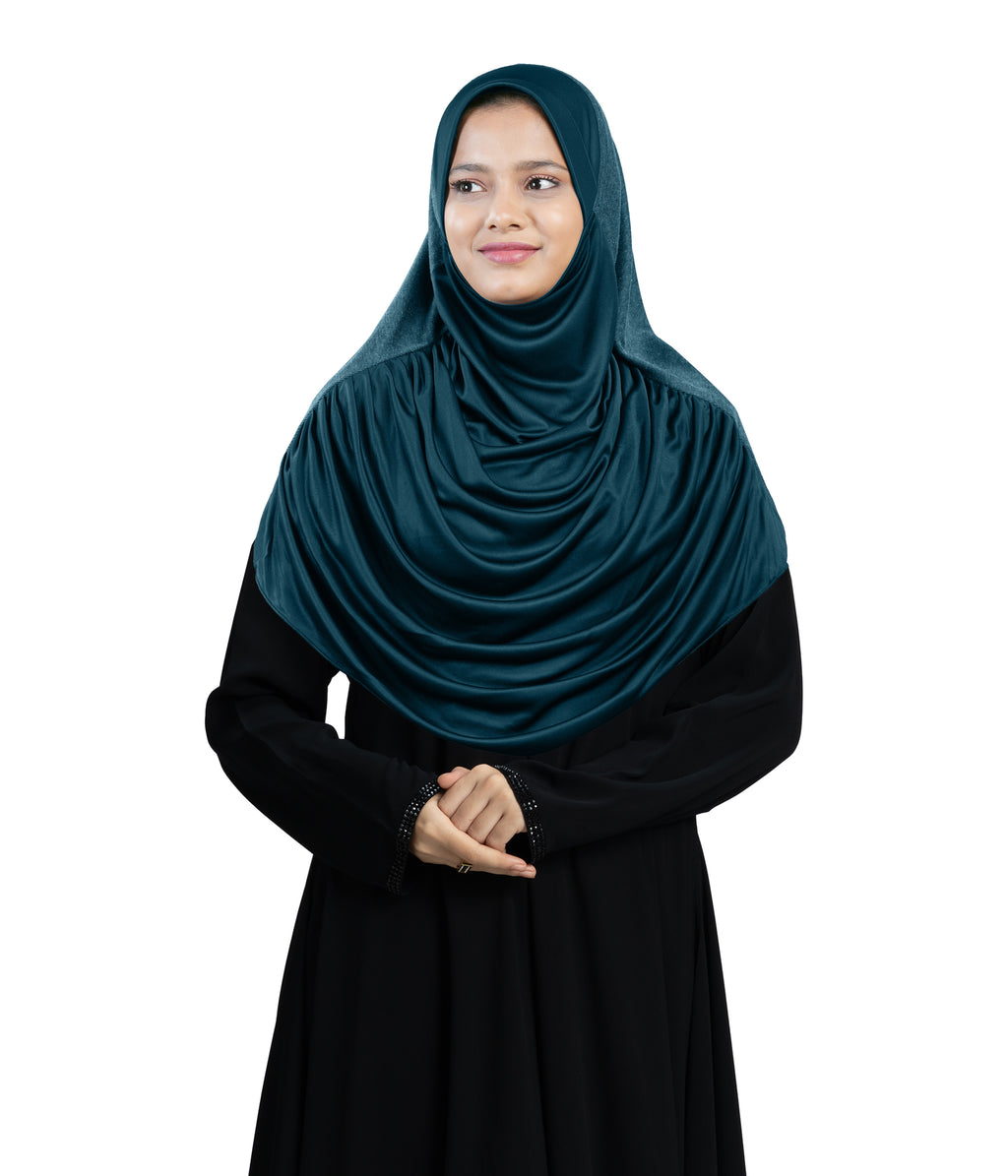 Mehar Faeezah DD Hijab – Dual-Drape Two-Tone Layered Hijab for Modest