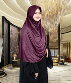 Mehar Hijab's Glamour in Modesty Fazluna Sigle side Frill Hijab XL