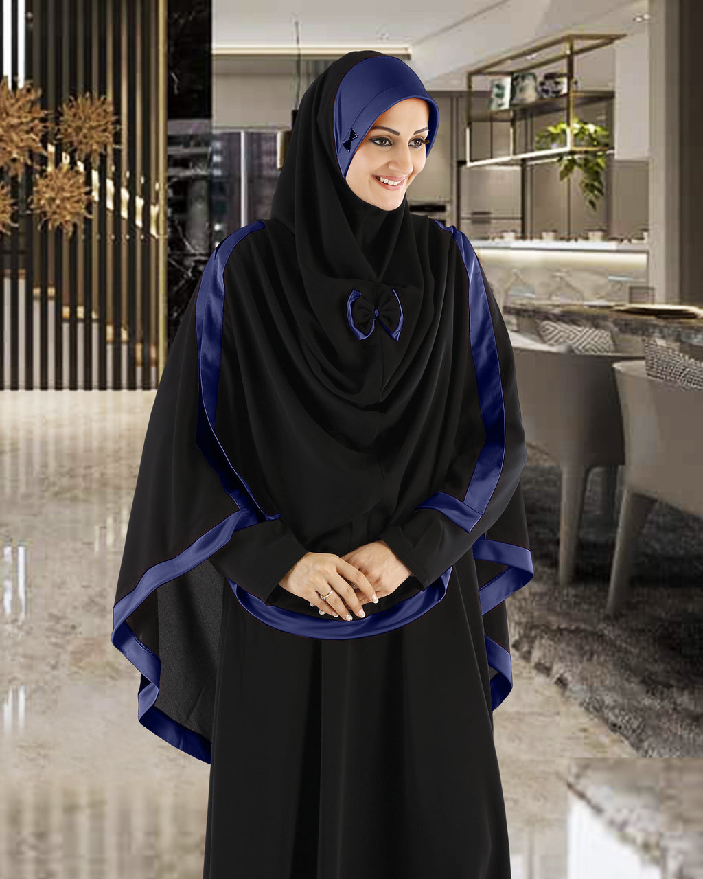 Modest Women's Stylish Soft Rich Crepe Long Hijab GHANIA KHIMAR