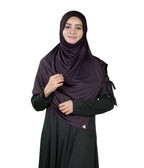 Mehar Famya Elegant Modest Hijab with Lace-Up Shoulder