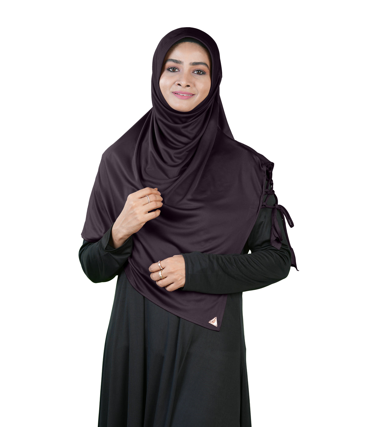 Mehar Famya Elegant Modest Hijab with Lace-Up Shoulder