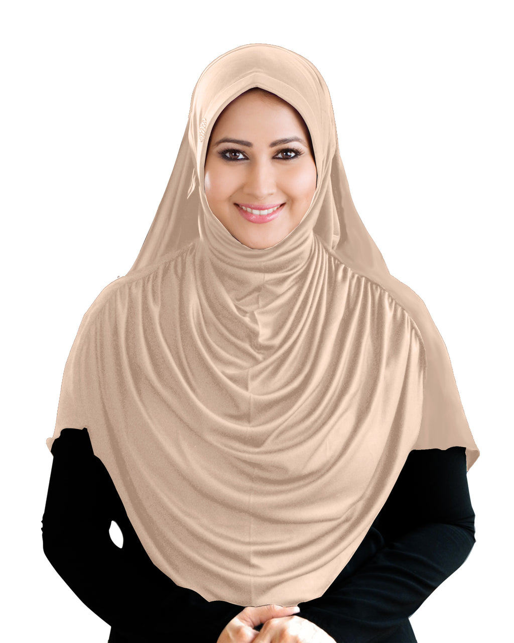 Modest Women's Fleeted Stylish Feel Good Fabric FAEEZAH Hijab Wheat