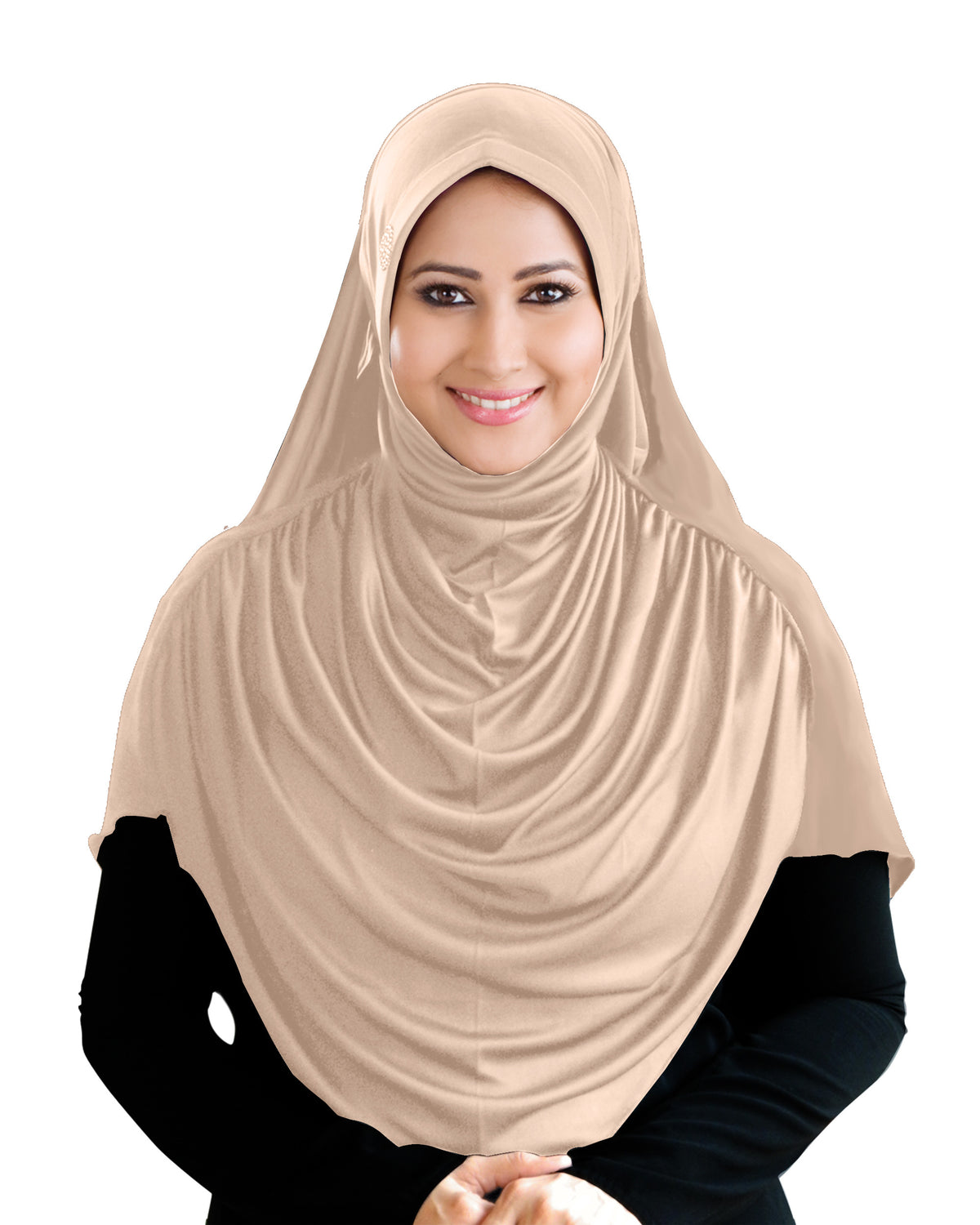 Modest Women's Fleeted Stylish Feel Good Fabric FAEEZAH Hijab Wheat