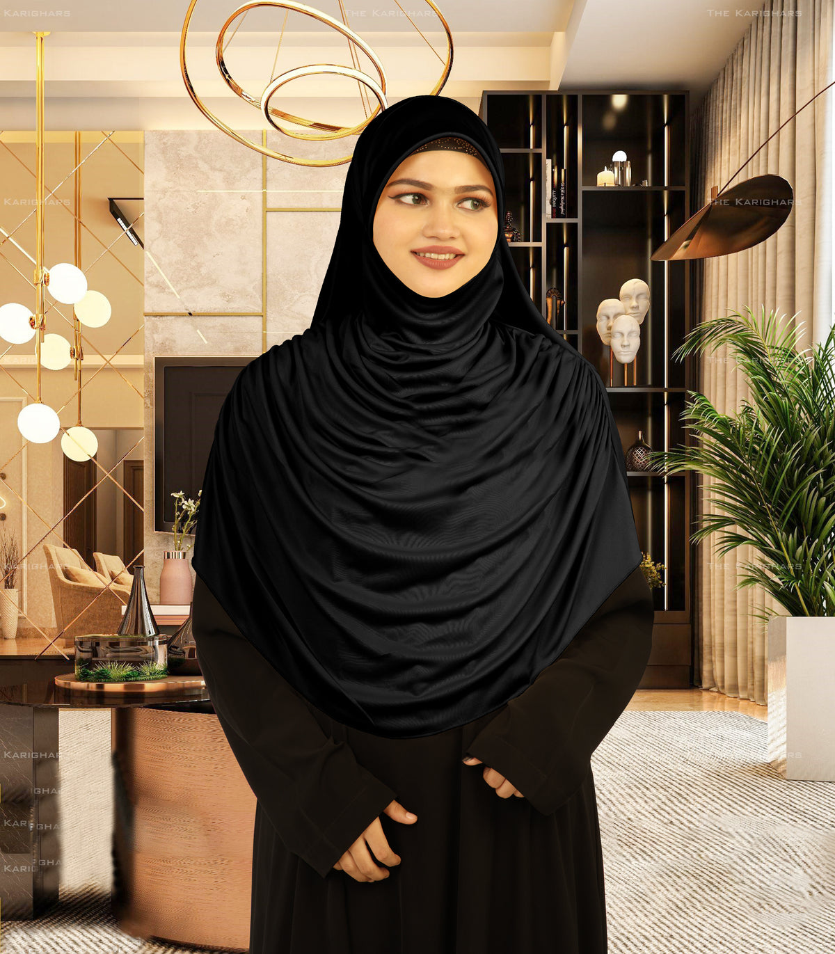 Modest Women's Designed Fleeted Stylish Feel Good Fabric FAEEZAH BLACK HIJAB