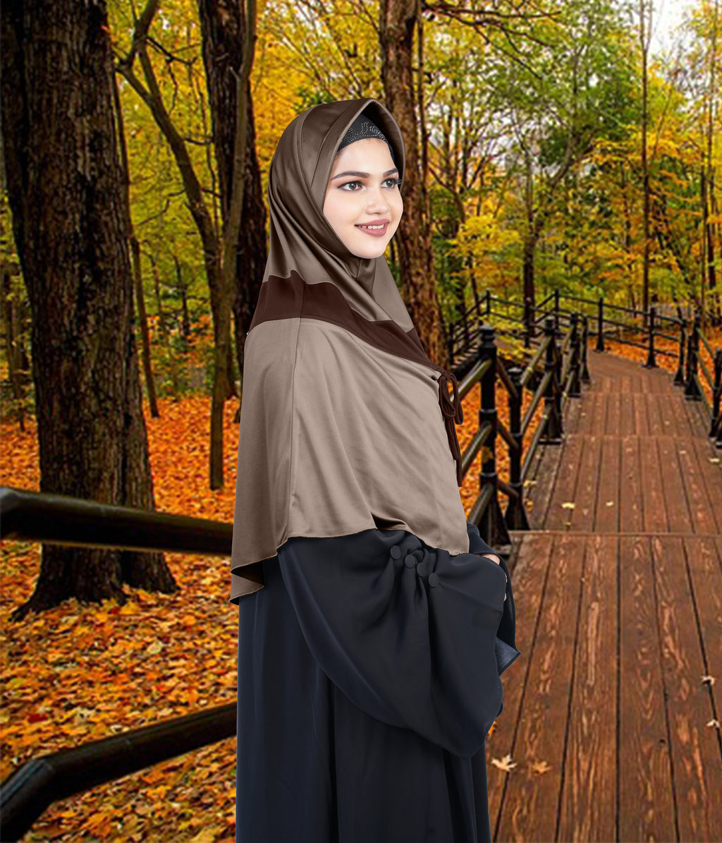 Mehar Shakira Elegant Dual-Tone Knot Hijab