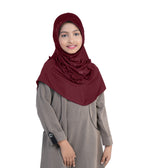 Mehar Little Nidha Hijab for Girls – Embellished with Embroidery & a
