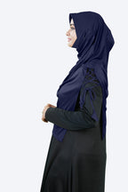 Mehar Famya Elegant Modest Hijab with Lace-Up Shoulder