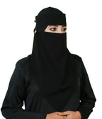 Alayna Elegant Layered Niqab with Band Style | Premium Mehar modest V-cut Niqab