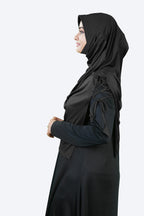Mehar Famya Elegant Modest Hijab with Lace-Up Shoulder