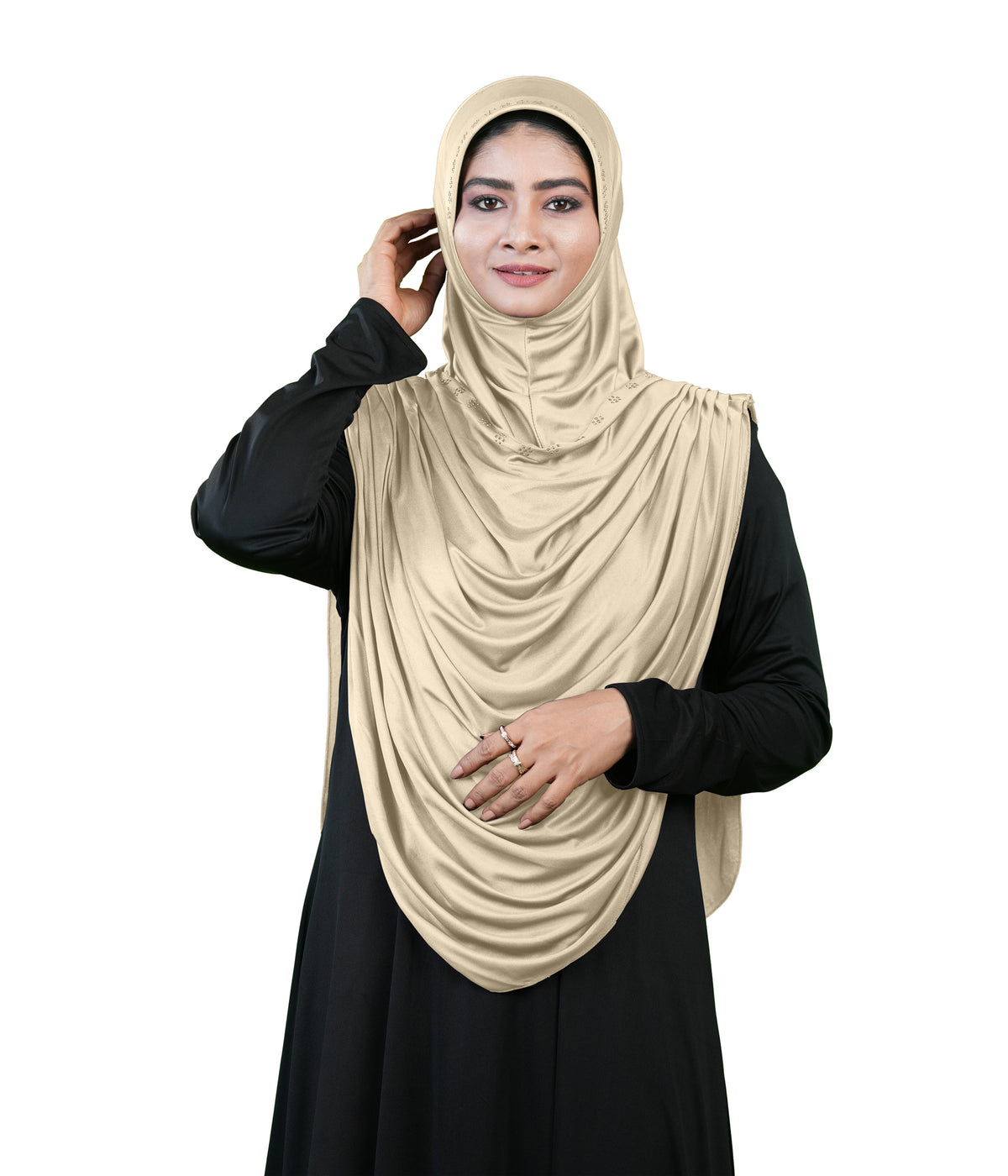 Modest Fashion by Mehar Laila Two-Piece Frilled Hijab Set
