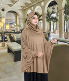 Women's Stylish Soft Rich Polyester Fabric Hanana Sleeve Hijab F Size