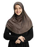 Modest Fashion Women's Soft feel good Fabric Manal Hijab Formal Grey