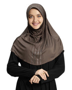 Modest Fashion Women's Soft feel good Fabric Manal Hijab Formal Grey