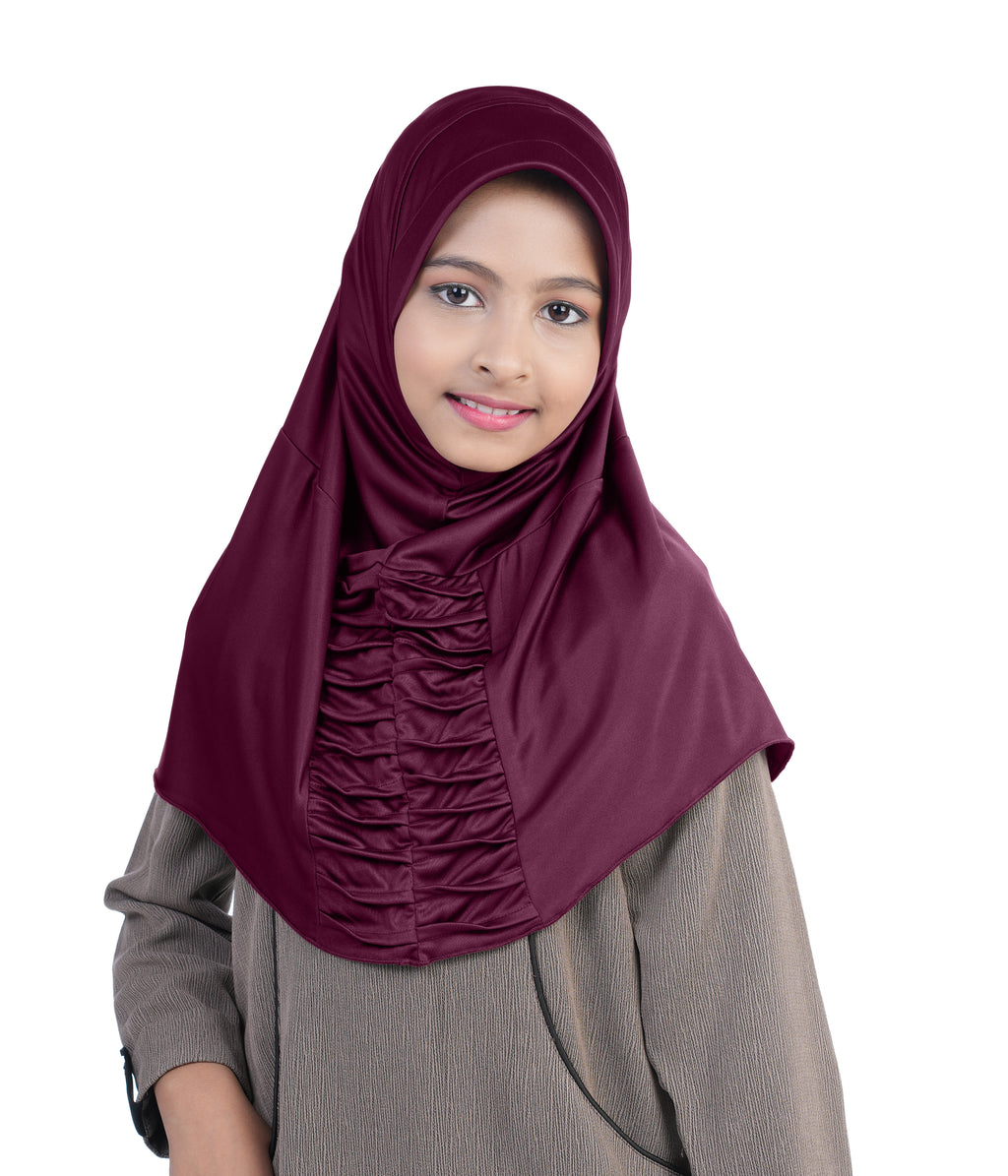 Mehar Nisa Hijab for Girls Hijabs Modest Wear with Front Pleated Detailing –