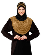WOMEN'S STYLISH DUAL TONE AFEEFA HIJAB BLACK AND GREY