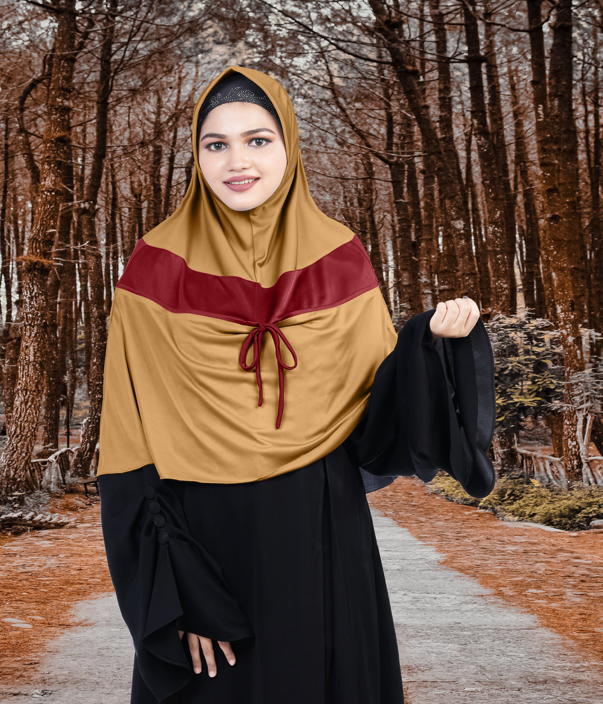 Mehar Shakira Elegant Dual-Tone Knot Hijab