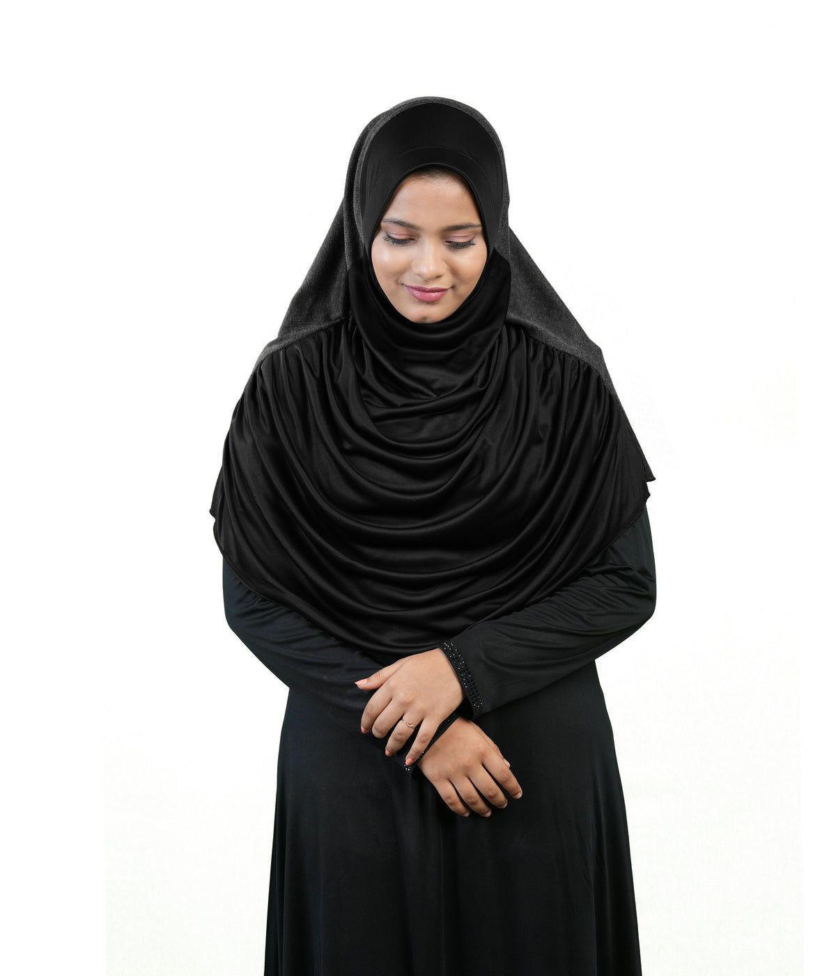 Mehar Faeezah DD Hijab – Dual-Drape Two-Tone Layered Hijab for Modest Elegance