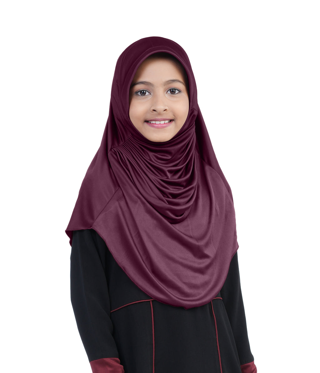 Mehar Diya Hijab for Girls – Premium Black Ready-to-Wear Islamic Hijab |