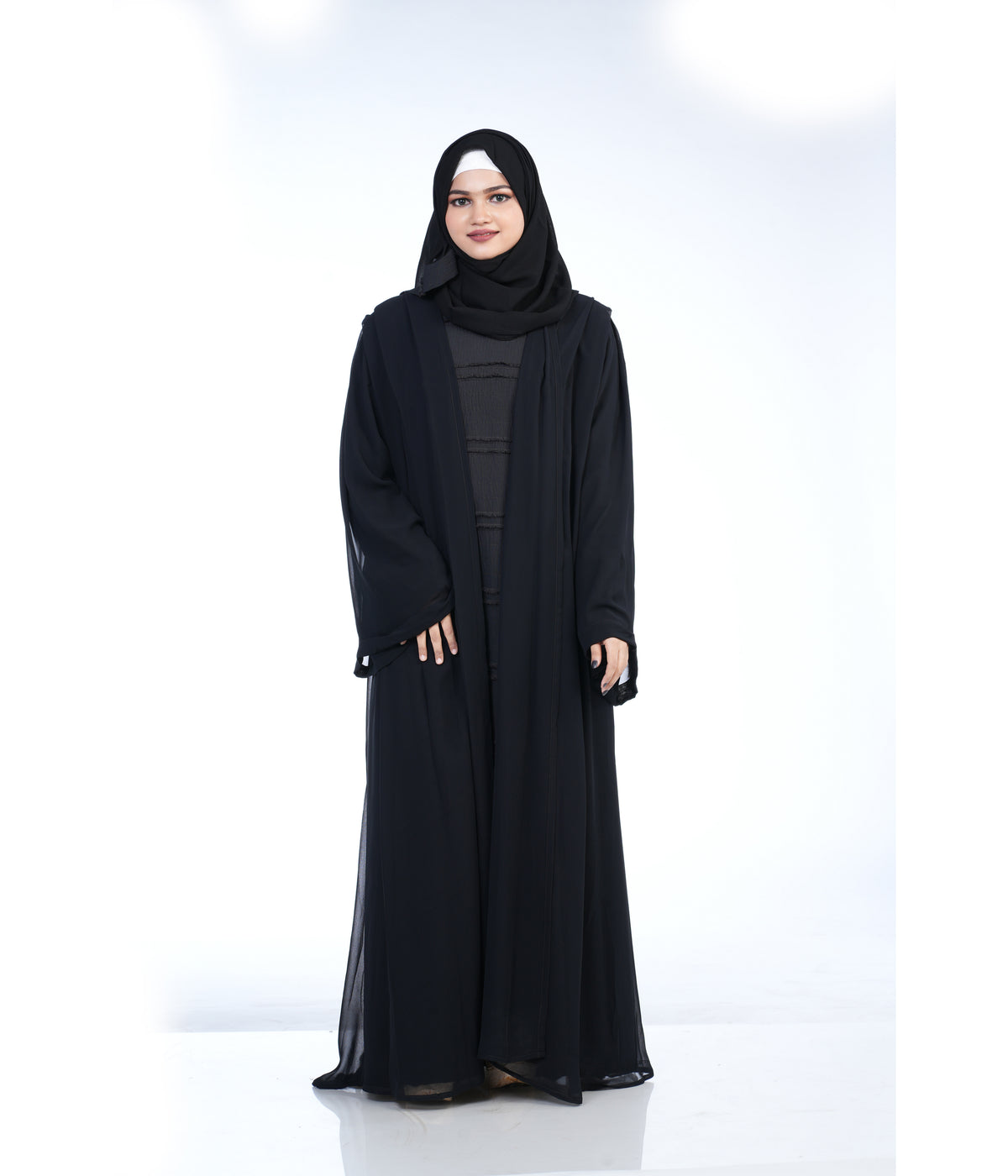Mehar Stylish Premium Zaina Over coat Abaya 3 Pice set