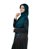 Famya Hijab Elegant Modest Hijab with Lace-Up Shoulder & Stone Embellishment