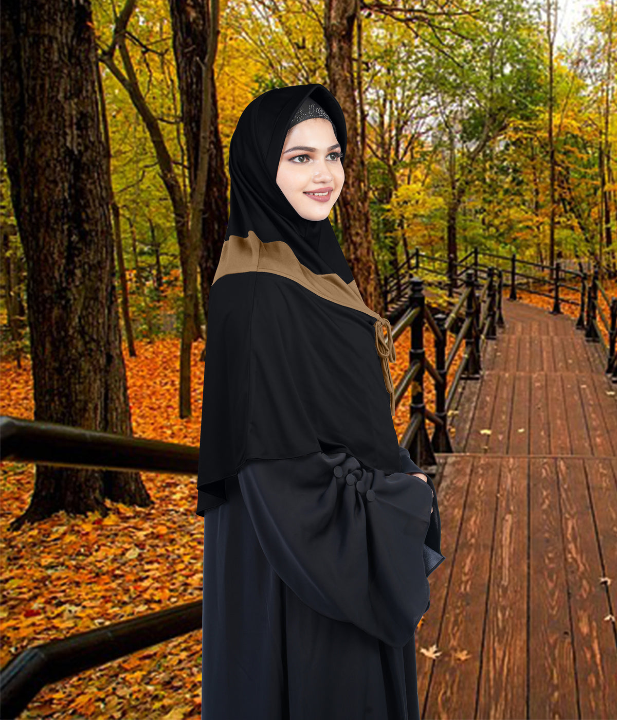 Mehar Shakira Elegant Dual-Tone Knot Hijab