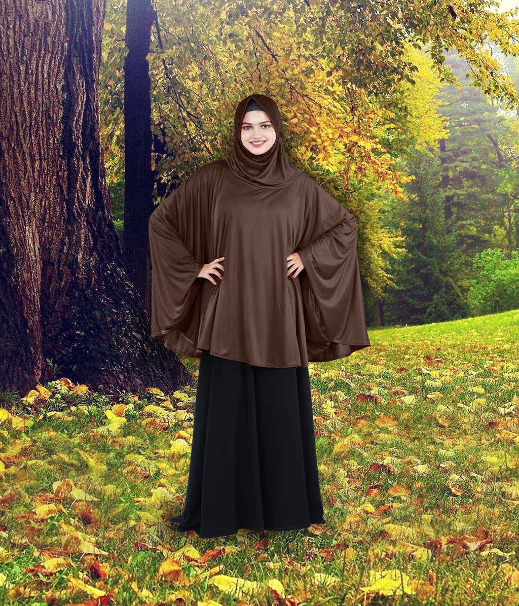 Women's Stylish Soft Rich Polyester Fabric Hanana Sleeve Hijab F Size