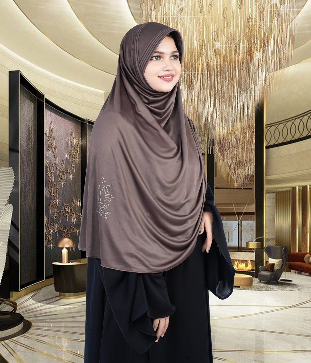 Mehar Hijab's Glamour in Modesty Fazluna Sigle side Frill Hijab XL