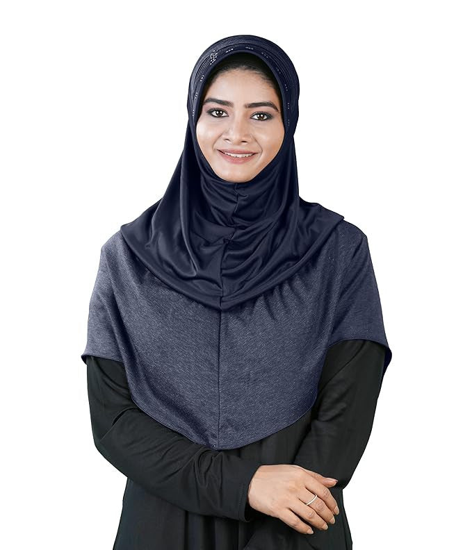 Mehar Hijab Muslim Women's Dual Layer & Dual Texture Fabric Zaira Hijab