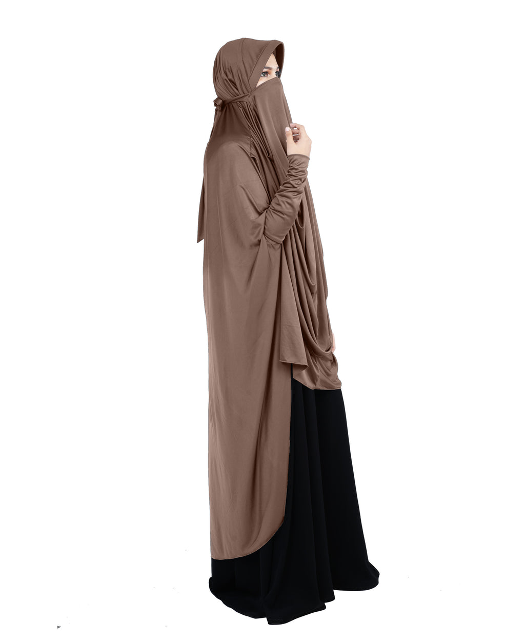Mehar Hijabs Safia Face Mask Long Hijab for Women – Full Coverage Khimar with In