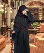 Mehar Dual-Tone Layered Elegance-Coverage-Comfort Razia Hijab