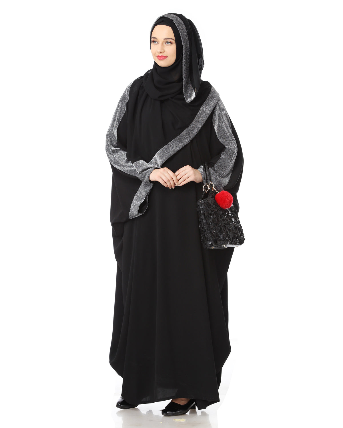 Women's Designed elegant Look SHEHARBANO feel good abaya BLACK