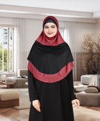 Mehar Dual-Tone Layered Elegance-Coverage-Comfort Razia Hijab