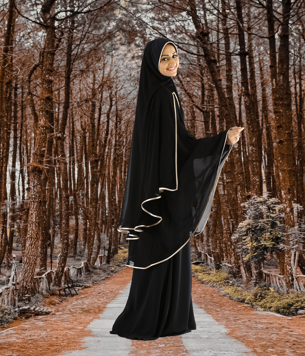 Modest Women's Stylish Soft Rich Two Layer KHIMAR