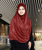 Mehar Hijab's Glamour in Modesty Fazluna Sigle side Frill Hijab XL