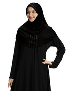 Modest Fashion Women's Soft feel good Fabric Manal Hijab Black