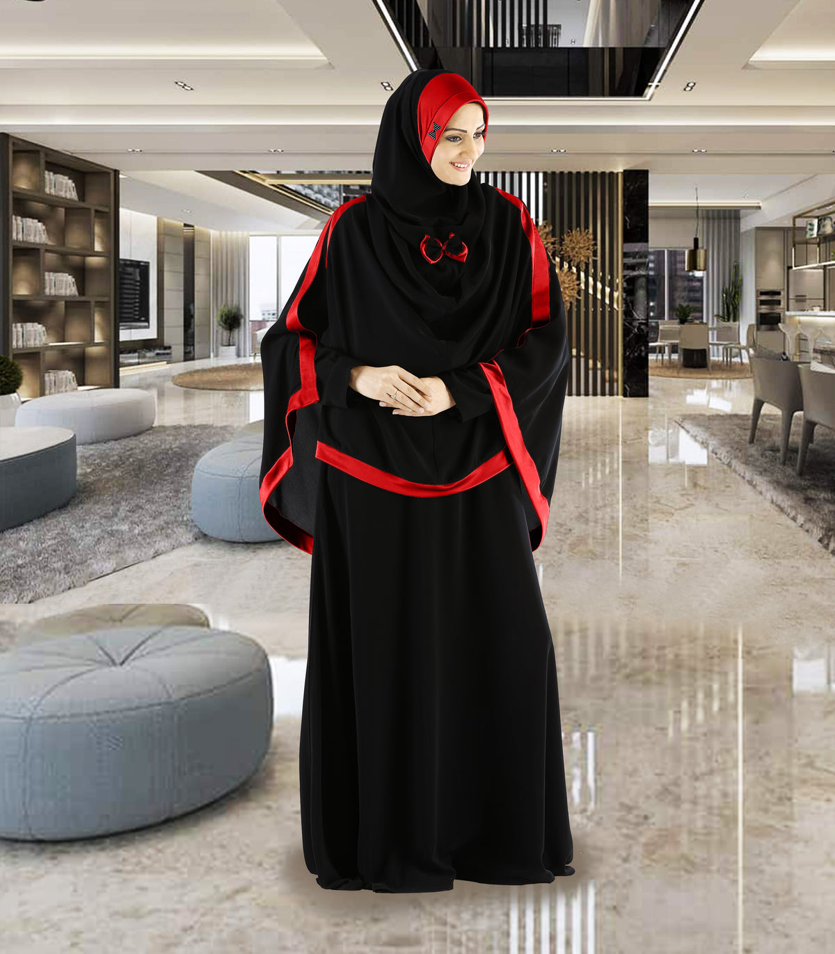Modest Women's Stylish Soft Rich Crepe Long Hijab GHANIA KHIMAR