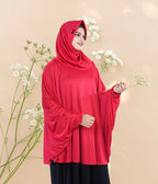 Women's Stylish Soft Rich Polyester Fabric Hanana Sleeve Hijab F Size