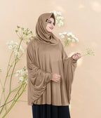 Women's Stylish Soft Rich Polyester Fabric Hanana Sleeve Hijab F Size