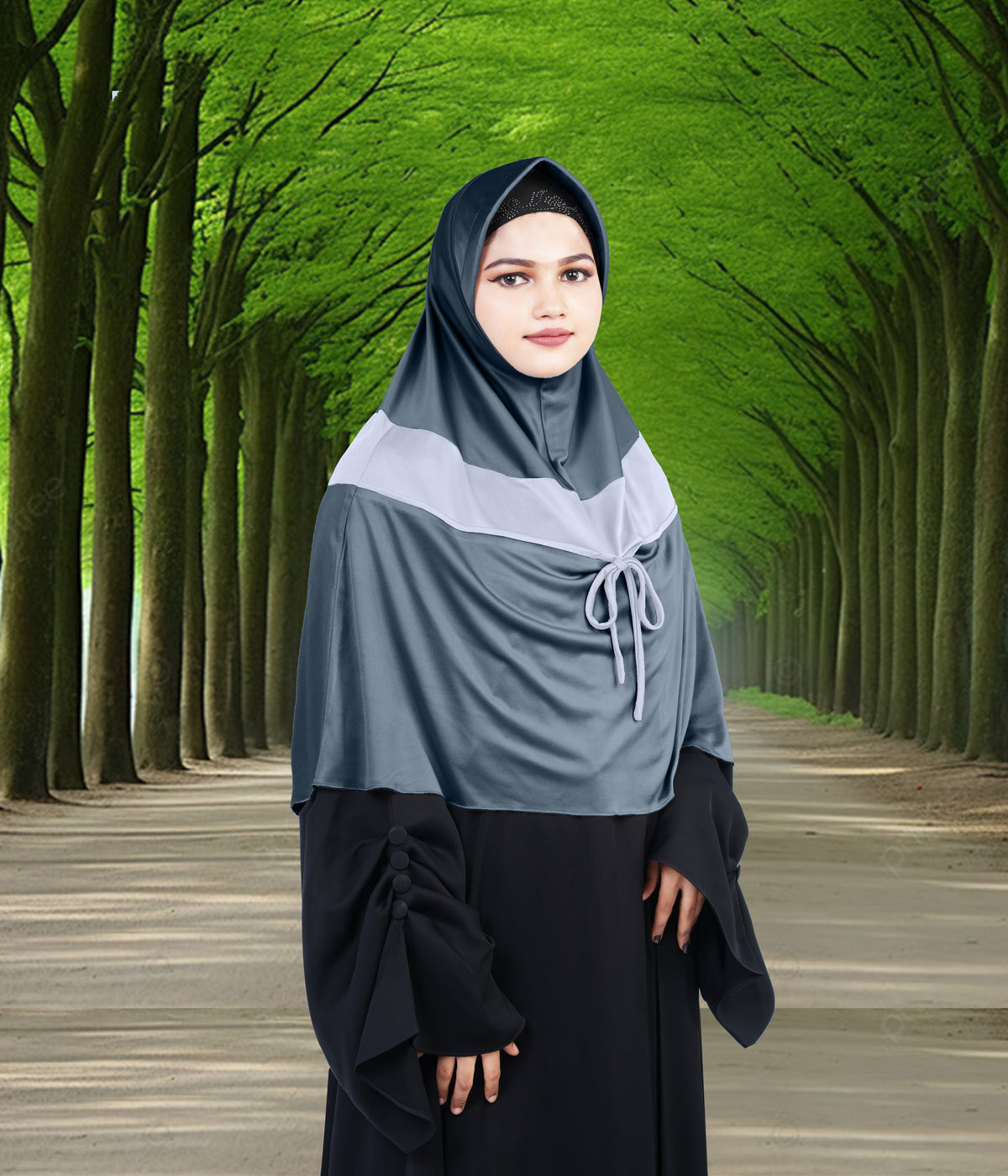 Mehar Shakira Elegant Dual-Tone Knot Hijab