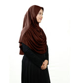 Mehar Faeezah DD Hijab – Dual-Drape Two-Tone Layered Hijab for Modest Elegance