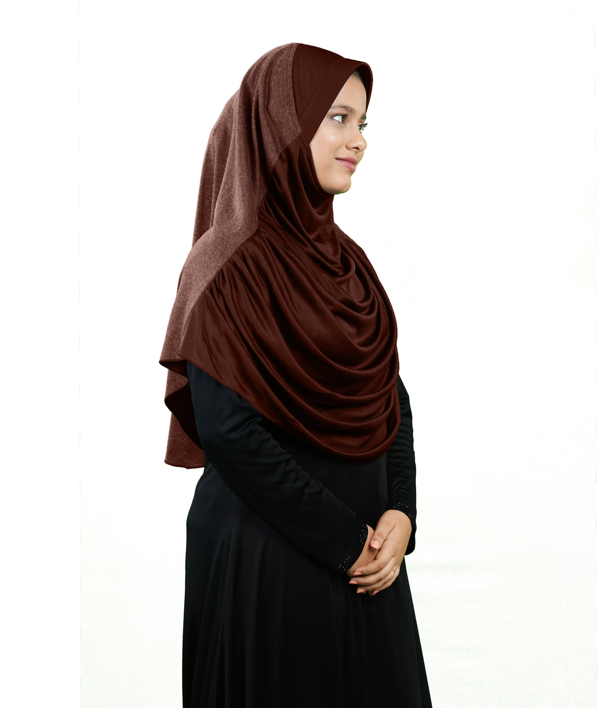 Mehar Faeezah DD Hijab – Dual-Drape Two-Tone Layered Hijab for Modest Elegance