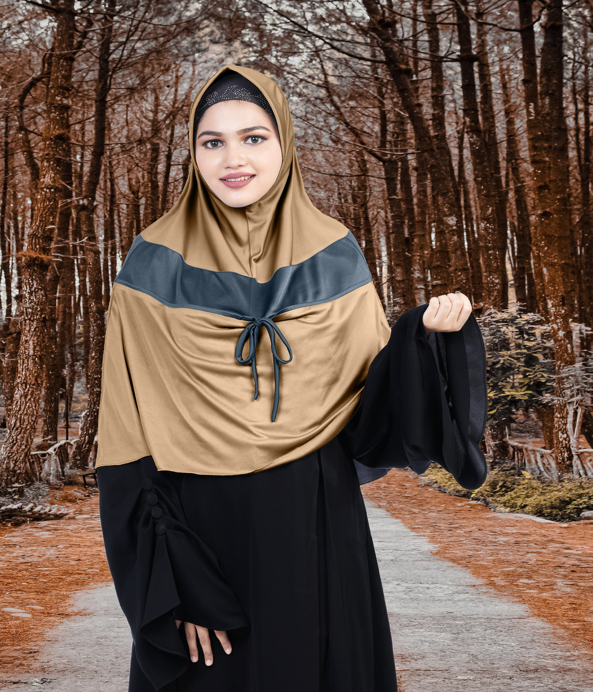Mehar Shakira Elegant Dual-Tone Knot Hijab