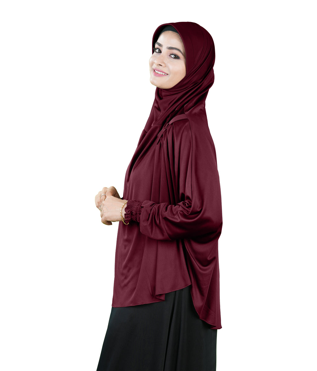 Mehar Hijabs Modest Elegant Saima Farasha type Hijab – One-Piece