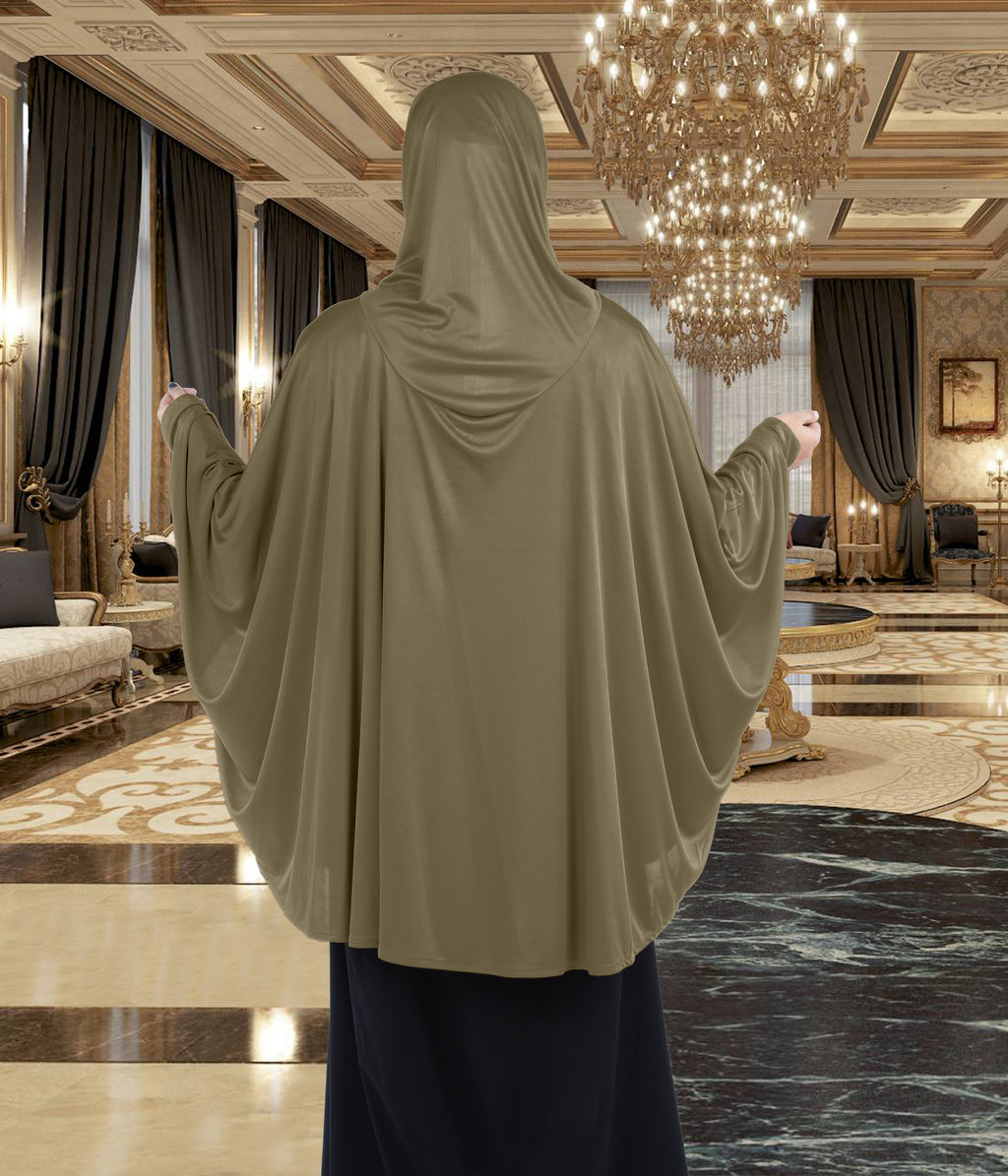 Women's Stylish Soft Rich Polyester Fabric Hanana Sleeve Hijab F Size