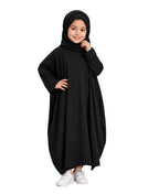 Little Mehariya Kids Lycra Abaya for Girls – Modest Batwing Sleeve Dress