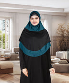 Mehar Dual-Tone Layered Elegance-Coverage-Comfort Razia Hijab