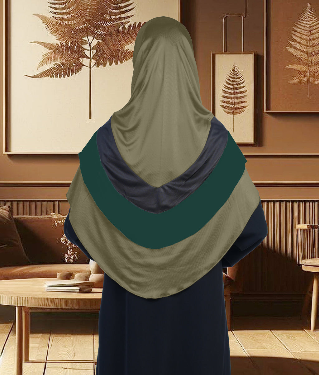 Mehar Hijab's Modest Women's Stylish Designs Layered Elegance Mehar Hijab' Hijab