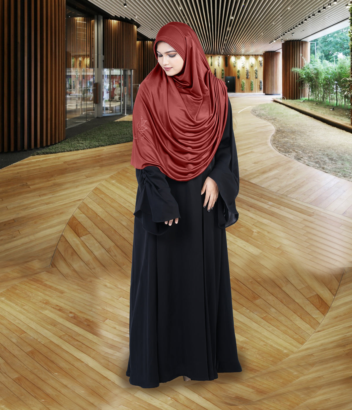 Mehar Hijab's Glamour in Modesty Fazluna Sigle side Frill Hijab XL