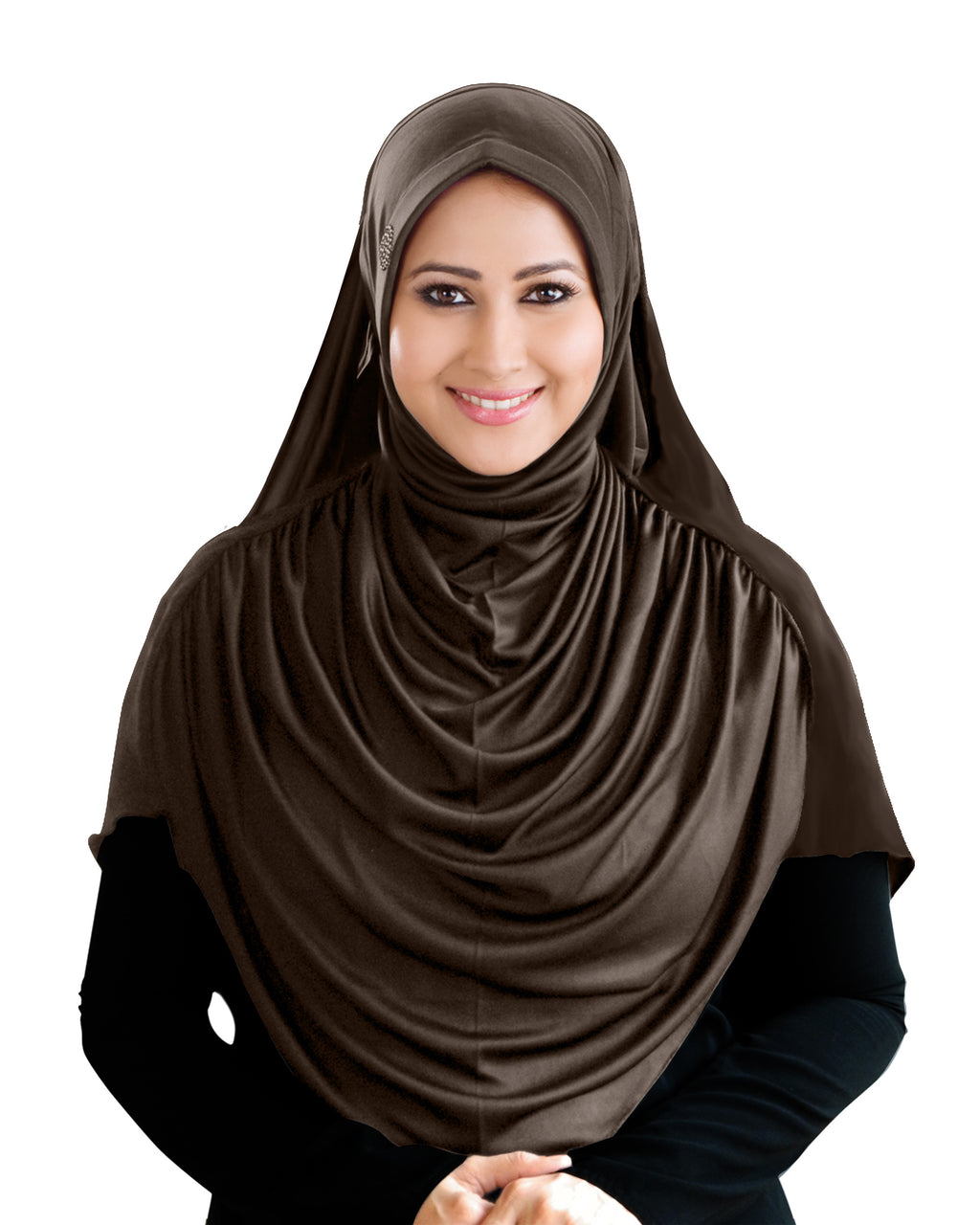 Modest Women's Fleeted Stylish Feel Good Fabric FAEEZAH Hijab Formal Grey
