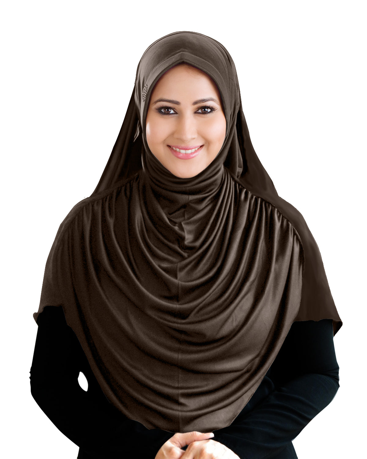 Modest Women's Fleeted Stylish Feel Good Fabric FAEEZAH Hijab Formal Grey
